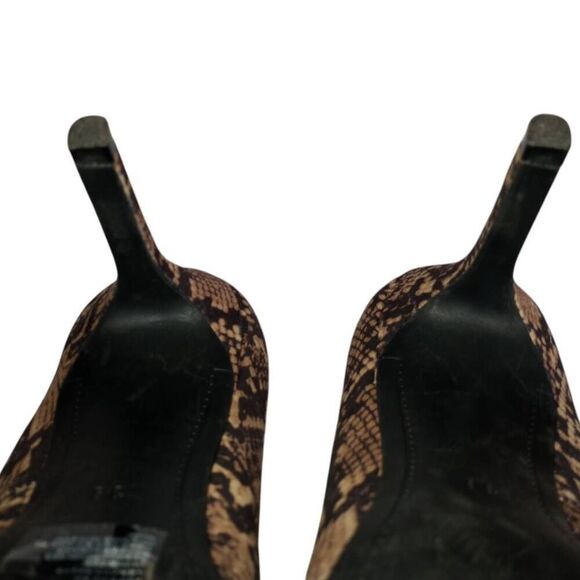 H&M BEIGE & BLACK SNAKE PRINT HEELS SZ.7 NWOT. - Picture 10 of 10